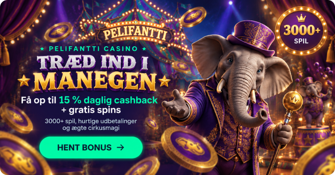 Pelifantti Casino – op til 15 % daglig cashback og gratis spins